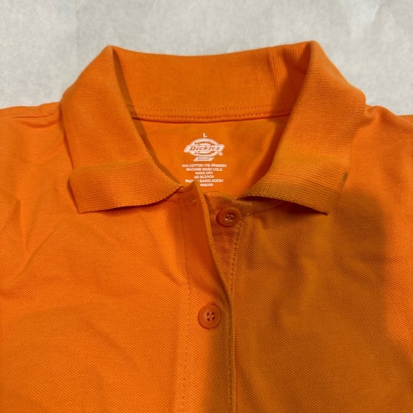 Dickies Orange Polo Shirt Classic Short Sleeve - Picture 3 of 9